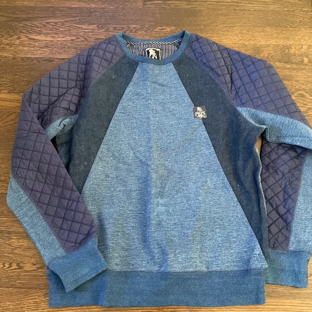 PRPS crewneck sweater with quilted sleeves